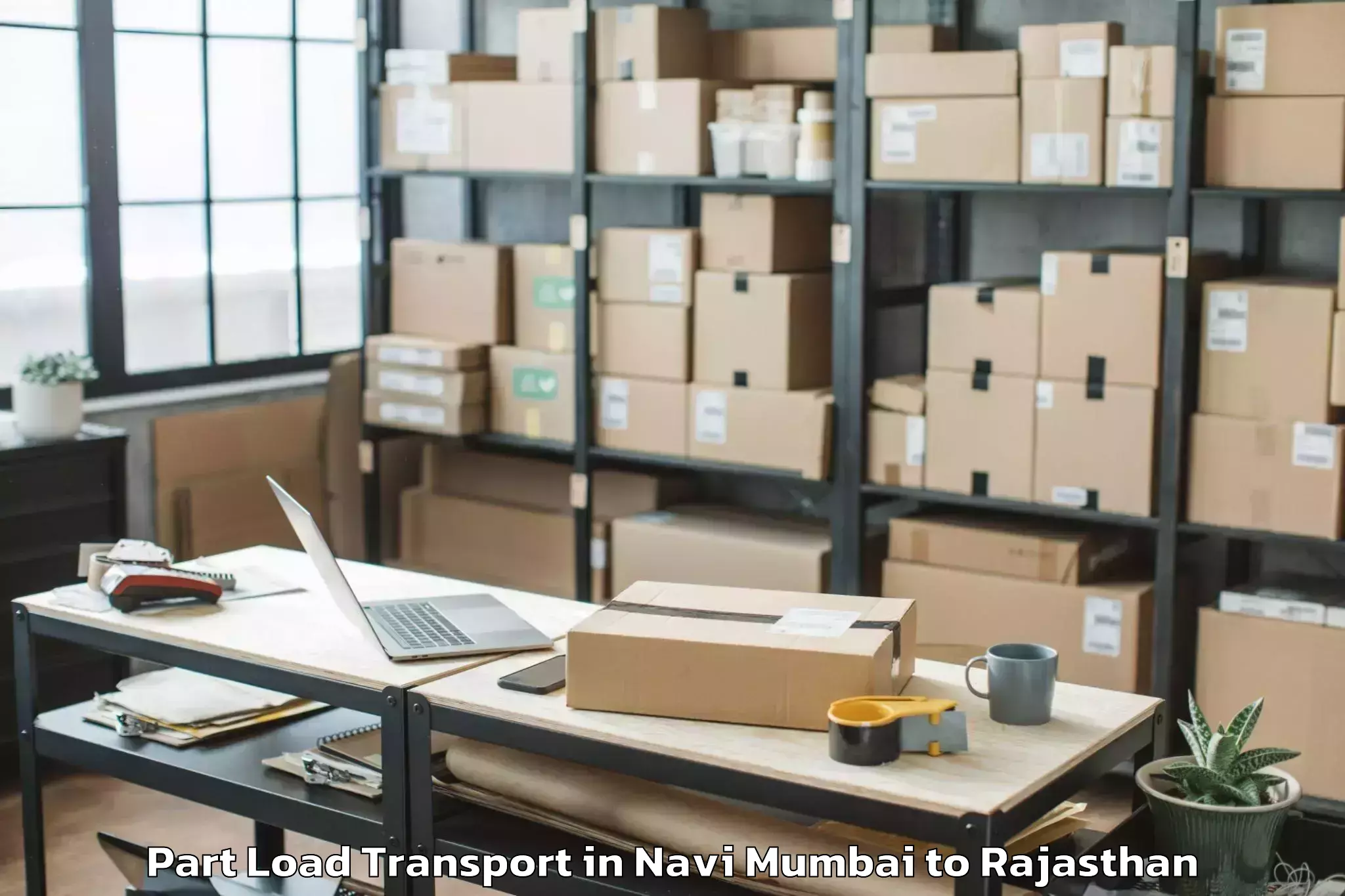 Trusted Navi Mumbai to Hindaun Part Load Transport